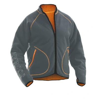 Afbeelding van Jobman 5192 Fleece Jacket Reversible 65519274 Grijs/Oranje