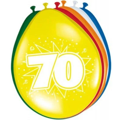 Image de Ballons 70 ans 8 pièces