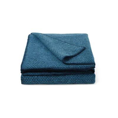 Afbeelding van Klippan Domino Plaid Van Lamswol 130 X 180 Cm Donkerblauw