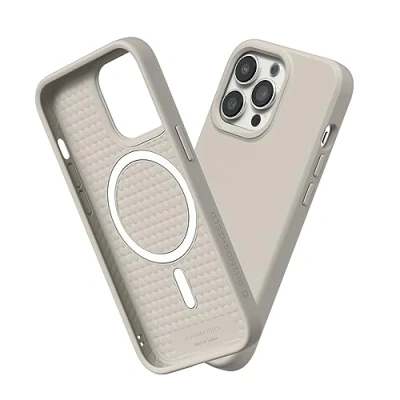 Afbeelding van RHINOSHIELD Hoesje compatibel met [iPhone 13 Pro Max] SolidSuit Magsafe dunne hoes schokabsorberende technologie en premium matte afwerking schelpbeige