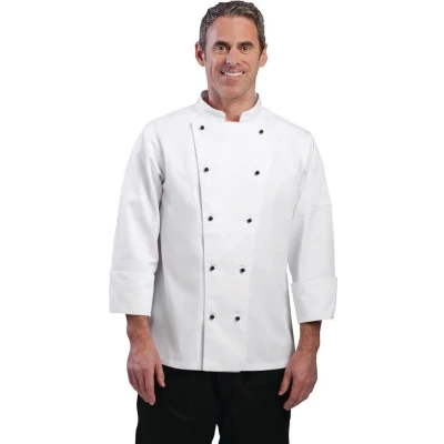 Afbeelding van Whites Chicago unisex koksbuis lange mouw wit XXL