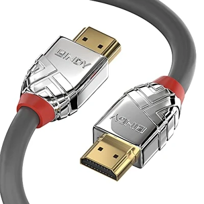 Afbeelding van LINDY 37871 HDMI kabel Aansluitkabel A stekker, stekker 1.00 m Grijs 4K UHD