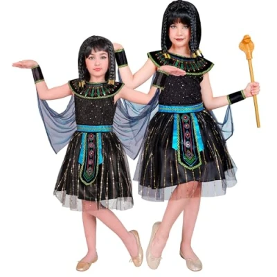 Afbeelding van Widmann Egyptische koningin kinderkostuum, jurk, Cleopatra, farao, Anubis, heerser, godin