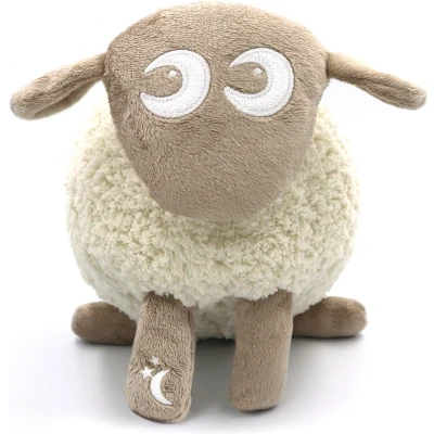 Afbeelding van Ewan het Droomschaap beige deluxe baby Knuffel met Muziekdoosje witte ruis slaap