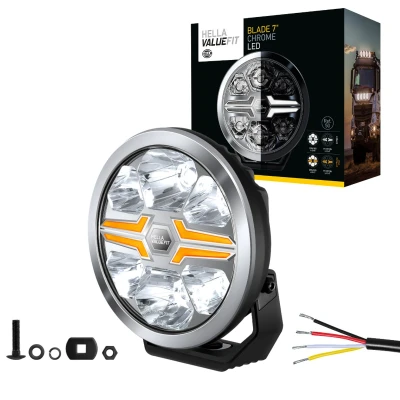 Afbeelding van Hella LED Verstraler Blade 7&quot; Chrome Wit/Oranje Positielicht Ref 50