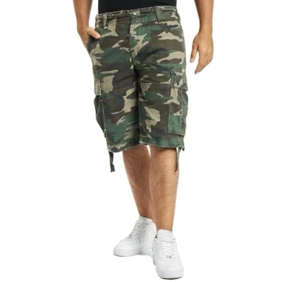 Afbeelding van Brandit Vintage Shorts, Heren, Maat: Large, Olive camo