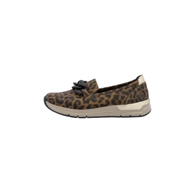 Afbeelding van Rieker 58944 MocassinDames, Luipaard effect