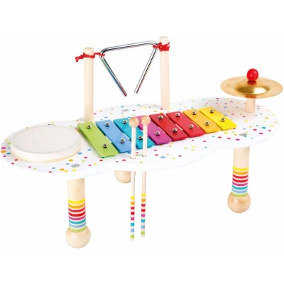 Afbeelding van Small Foot Muziektafel Met Vier Instrumenten 44 X 23 25 Cm