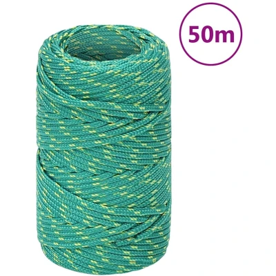 Afbeelding van vidaXL Boottouw 2 mm 50 m polypropyleen groen