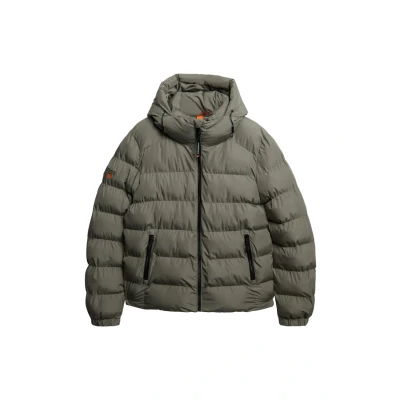 Afbeelding van Superdry Hooded Sports Puffer Winterjas, Heren, Maat: XL, Light khaki green