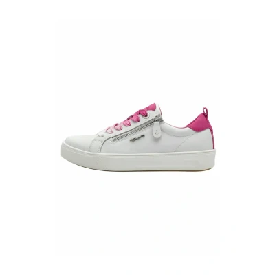 Afbeelding van Tamaris Comfort Sneakers laag, Dames, Maat: 37, White fuxia Leer en textiel