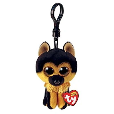 Image de Porte clés en peluche Ty Beaniee Boo&#039;s Clip Spirit Le Chien Noir et Marron