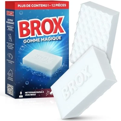 Afbeelding van BROX® Gomme à saleté 12 x Éponges pour murs, chaussures et sols blancs Éponge magique robuste tous les types de taches (12 pièces, XXL)