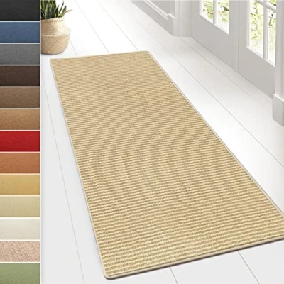 Afbeelding van Floordirekt Sylt Sisal tapijt Huis of hal Hoogwaardig product Verkrijgbaar in vele kleuren en maten Duurzaam stevig (66 x 150 cm, ivoor)