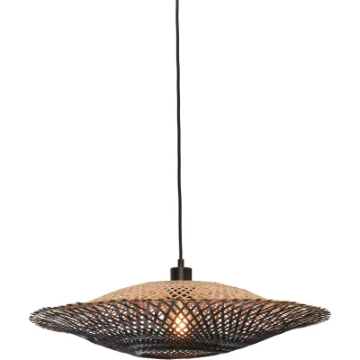 Afbeelding van GOOD&amp;MOJO Hanglamp Kalimantan Bamboe/Zwart Ø60cm Zwart