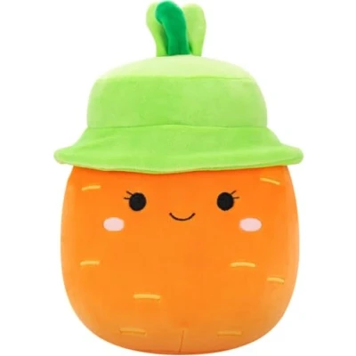 Afbeelding van Squishmallows SQER01214 Caroleena de wortel met vissershoed 19 cm, officieel pluche dier Jazwares, superzacht knuffeldier