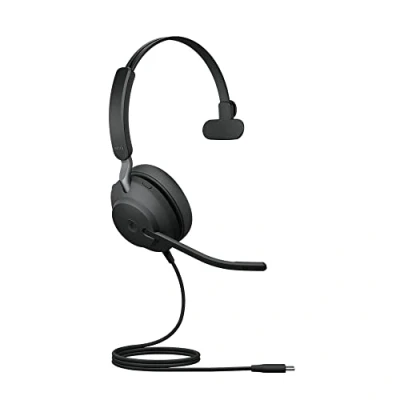 Image de Jabra Evolve2 40 MS Mono Micro casque sur oreille convertible filaire USB C isolation acoustique Certifié pour Microsoft Teams