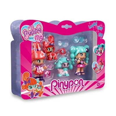 Image de Poupée Pinypon Blister 4 figurines My Puppy and me