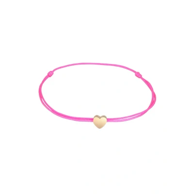 Afbeelding van Elli Basic Heart Armband, Dames, Maat: 16, Pink