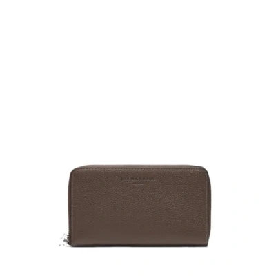 Afbeelding van LIEBESKIND BERLIN Leren Portemonnee Lou Small Pebble Frieda Purse Light Truffel Donkerbruin