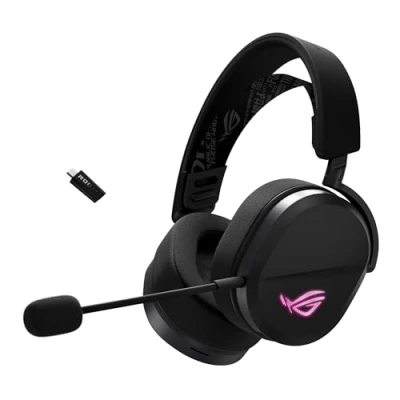 Image de Casque PC Gaming sans fil Asus Rog Pelta RGB tri mode Bluetooth Noir
