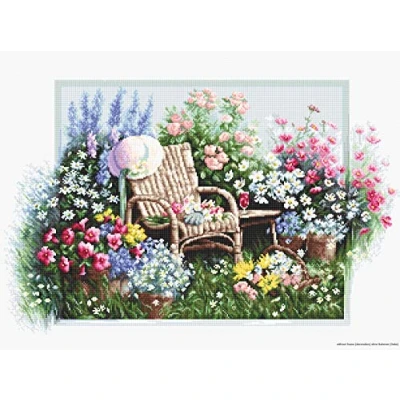 Afbeelding van Borduurpakket Blooming garden om te borduren van Luca s B2344