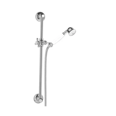 Afbeelding van PB klassieke Glijstangset met handdouche en doucheslang chroom 1208899062