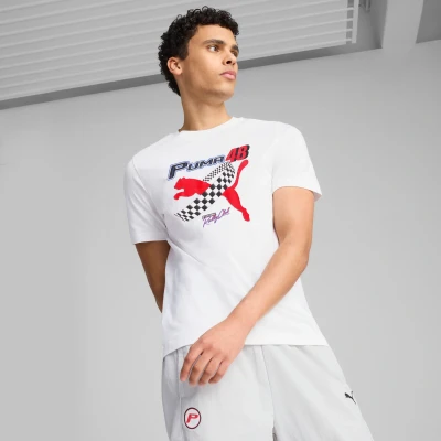 Afbeelding van Puma Graphics MOTO Tshirt print, Heren, Maat: Small, White