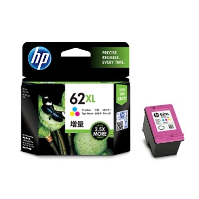 Afbeelding van HP 62XL Hoge opbrengst Tri color originele inktcartridge Paginaopbrengst 415 (P/N C2P07AE)