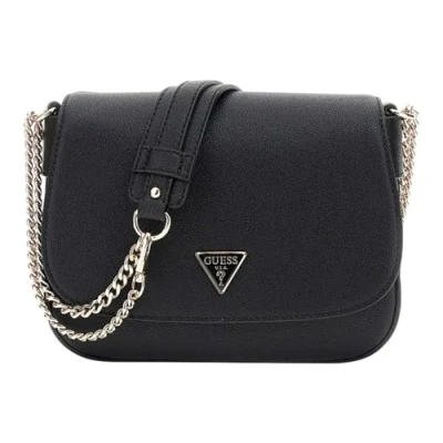 Afbeelding van GUESS Schoudertas Fedora Flap Shoulder Bag Black Zwart
