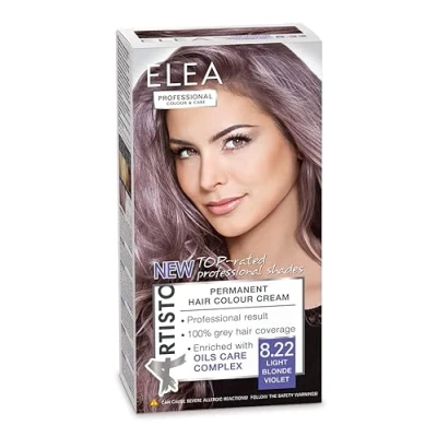 Afbeelding van Elea professional Artisto Permanente Haarverf ? 8,22 lichtblond paars 123ml professioneel resultaat 100% grijze dekking