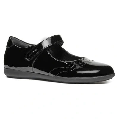 Afbeelding van Geox Iberide Ballerina&#039;s met enkelbandjes voor kinderen, Maat: 37, Black Leer