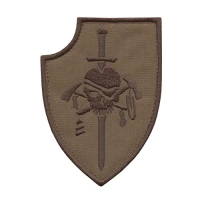 Afbeelding van 2AFTER1 Tan US Navy Seals Silver Squadron hoofdjager Coyote Brown DEVGRU ST6 NSWDG Morale Fastener Patch