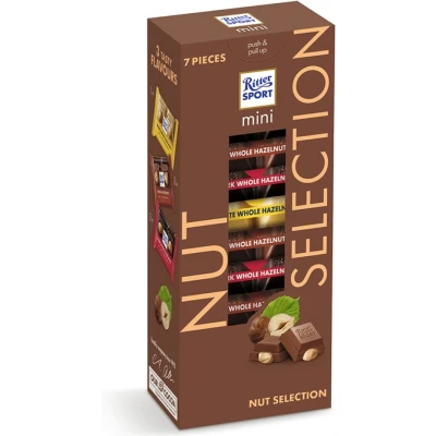 Afbeelding van Ritter Sport Chocolade Mini Nut Selection Mix Toren 7x16 gr