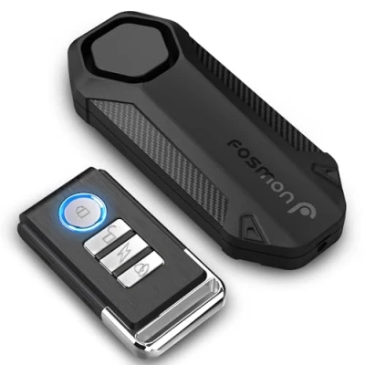 Afbeelding van Fosmon alarm, diefstalbeveiliging voor fiets, scooter, motorfiets, draadloos, quad, tas, bagage, met afstandsbediening en trillingssensor, sirene