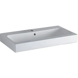 Afbeelding van Geberit iCon meubelwastafel wit (75 x 48,5 cm) 1 kraangat, met