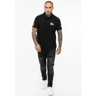 Afbeelding van Lonsdale Polo Shirts Setter Poloshirt normale Passform Black/White 3XL