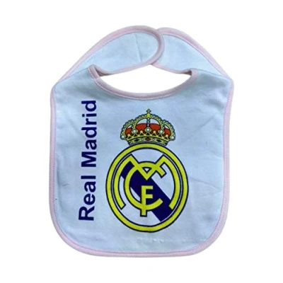 Afbeelding van Real Madrid Set van twee slabbetjes hemelsblauw en wit of Roze wit,