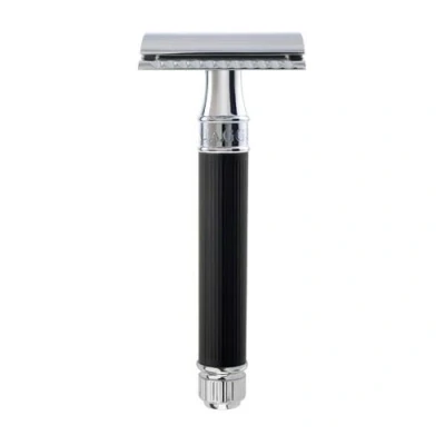 Afbeelding van Edwin Jagger double edge safety razor Rubber Coating zwart