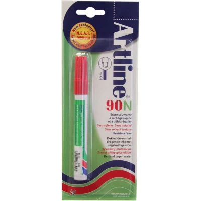 Afbeelding van Permanent Marker Artline 90n Rood, Op Blister