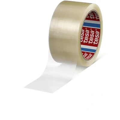 Afbeelding van 4280 tesaPACK® PP film synthetic rubber adhesive. Noisy unwinding (25µm)