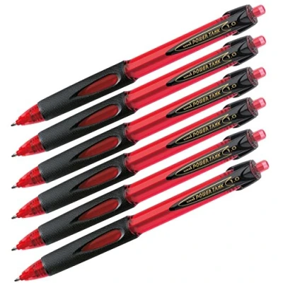 Afbeelding van uni ball® Power Tank intrekbare balpen, 6 stuks, rood, 1
