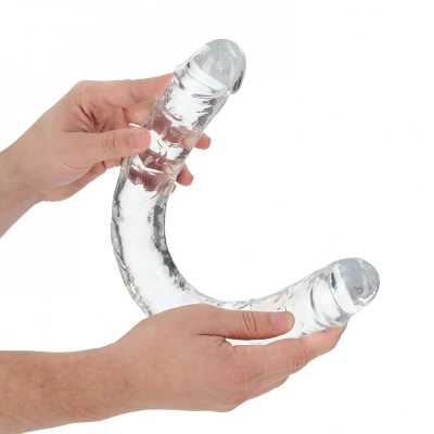 Afbeelding van Realistische Dubbele Dildo Transparant 45 cm