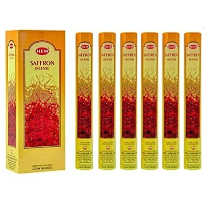 Afbeelding van HEM Wierook Saffron Slof (6 pakjes/120 stokjes)