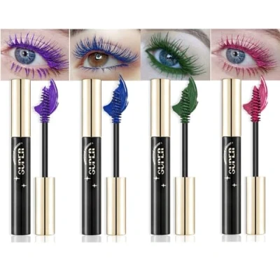 Afbeelding van Riroenst Set van 4 kleurrijke mascara&#039;s volumineuze wimpers Sneldrogend Langdurig Voor wimperoogmake up Veganistisch niet getest op dieren