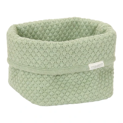 Afbeelding van Little Dutch Mand Klein Pure Sage Gebreid