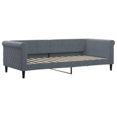 Afbeelding van vidaXL Slaapbank 90x200 cm fluweel donkergrijs