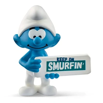 Afbeelding van schleich de Smurfen Smurf met bord 20843
