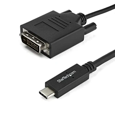 Afbeelding van Kabel USB C naar DVI D Startech CDP2DVIMM1MB Zwart 1 m