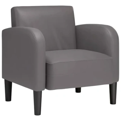 Afbeelding van Fauteuil met armleuningen 54 cm kunstleer grijs
